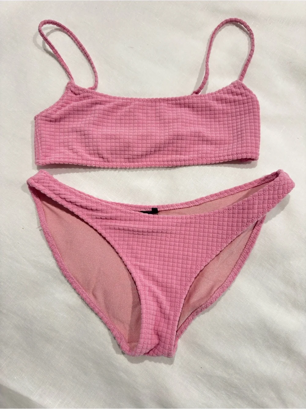 triangl swimwear Pink Textured Bikini Set
